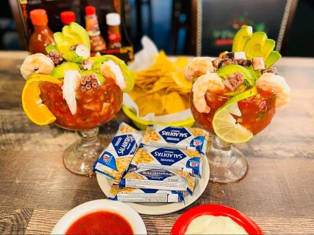 ?Shrimp & Octopus Cocktail.